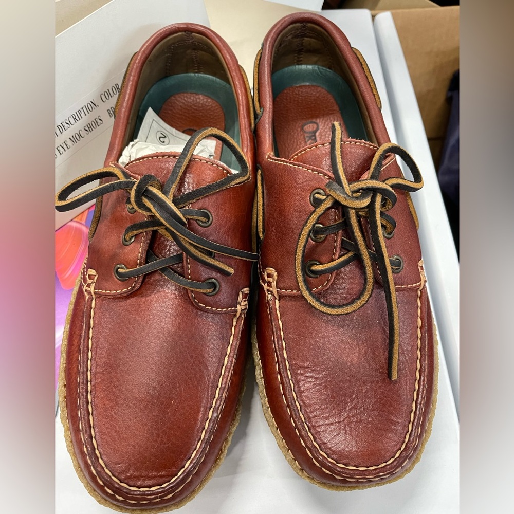 Orvis brown boat shoes size 10.5